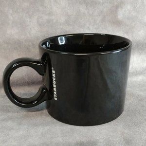 Classic Black Mug White Starbucks Lettering 2017 Coffee Tea Cup